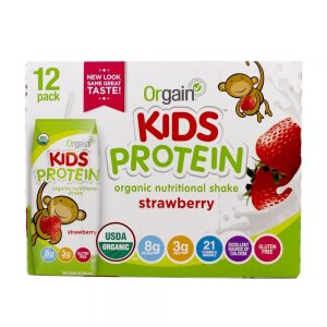 Kids Protein Organic Nutritional Agitar Morango - Pacote 12 Orgain