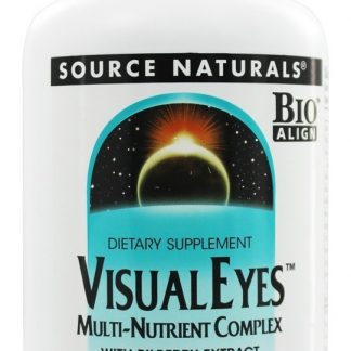 Visiual Eyes Multi-Nutrient Complex com Extrato de Mirtilo, Ácido Lipoico e Luteína - 120 Tablets Source Naturals