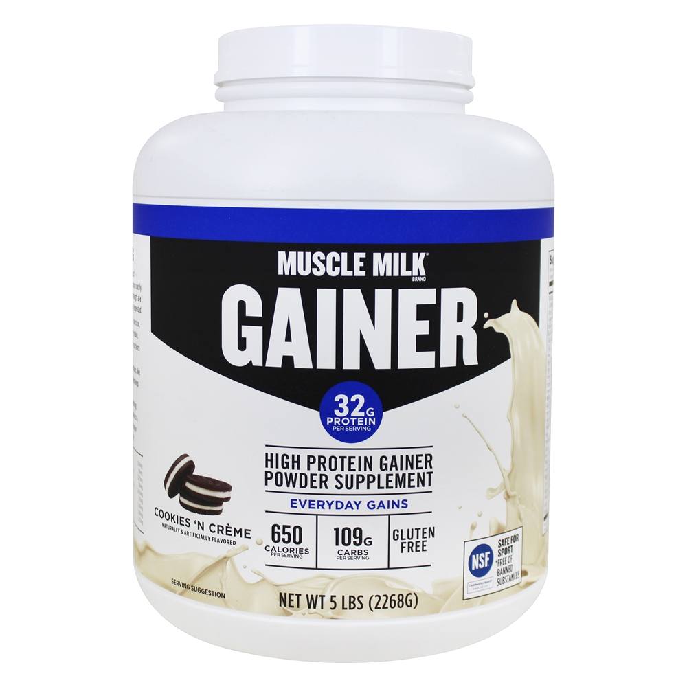 Músculo Leite Genuíno Alto Proteína Gainer Pó Beber Misturar Bolinhos N' Creme - 5 lbs. Cytosport