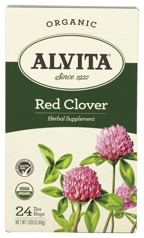 Chá De Trevo Orgânico Vermelho Sem Cafeína - 24 Saquinhos de Chá Alvita