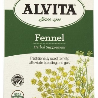 Chá de erva-doce orgânico livre de cafeína - 24 Saquinhos de Chá Alvita