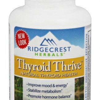 Thyroid Thrive Para&nbsp;a Saúde Natural da Tireóide - 60 Tampas veganas Ridgecrest Herbals