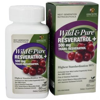 Wild & Pure Resveratrol 500 mg. (Trans) - Cápsulas vegetarianas 60 Genceutic Naturals