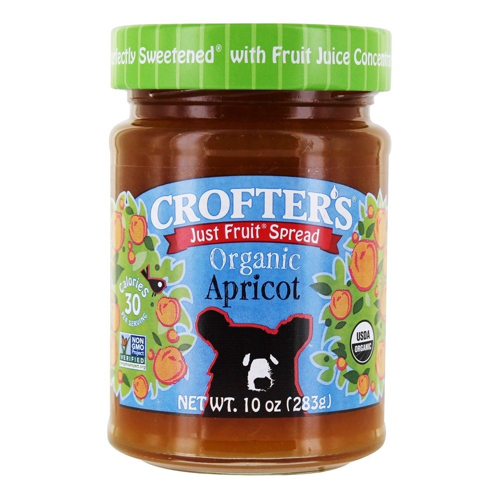 Justo Fruto Espalhar Orgânico Damasco - 10 oz. Crofter's Organic