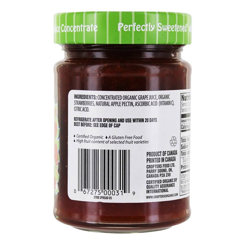 Apenas fruta espalhe morango orgânico - 10 oz. Crofter's Organic - Imagem 2