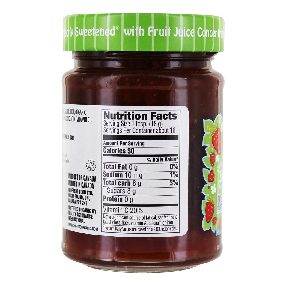 Apenas fruta espalhe morango orgânico - 10 oz. Crofter's Organic - Imagem 3