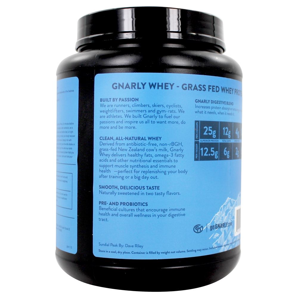 Whey Grass Fed proteína em pó de baunilha - 32 oz. Gnarly Nutrition - Imagem 4