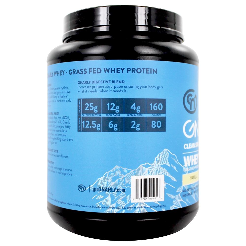 Whey Grass Fed proteína em pó de baunilha - 32 oz. Gnarly Nutrition - Imagem 5