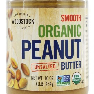 Manteiga De Amendoim Orgânica Liso Unsalted - 16 oz. Woodstock Farms