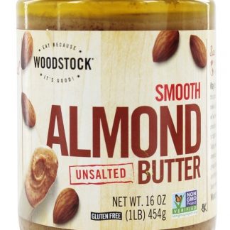 Manteiga De Amêndoa Natural All-Smooth Sem Sal - 16 oz. Woodstock Farms