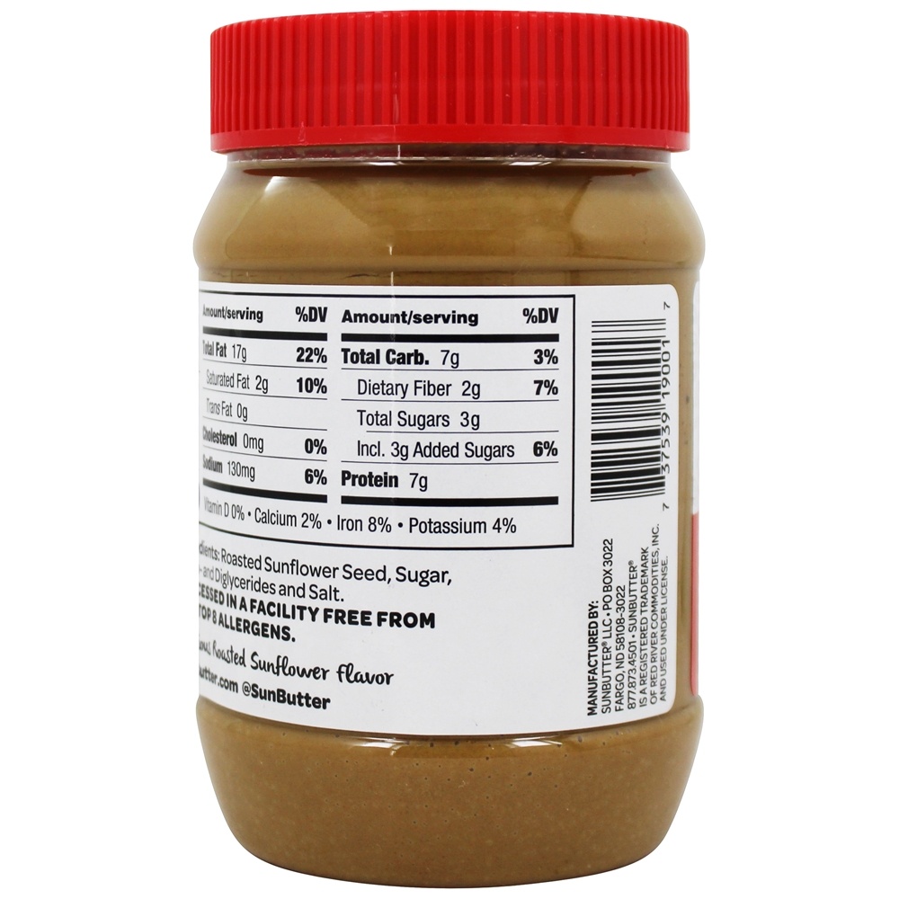 Manteiga De Girassol Cremosa - 16 oz. SunButter - Imagem 3