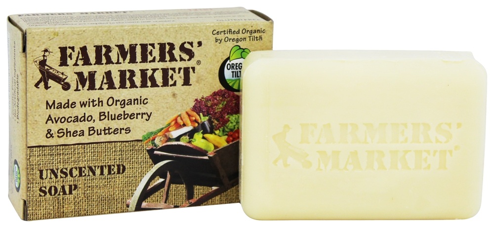 Sabonete de barra orgânica sem cheiro - 5.5 oz. Farmers' Market