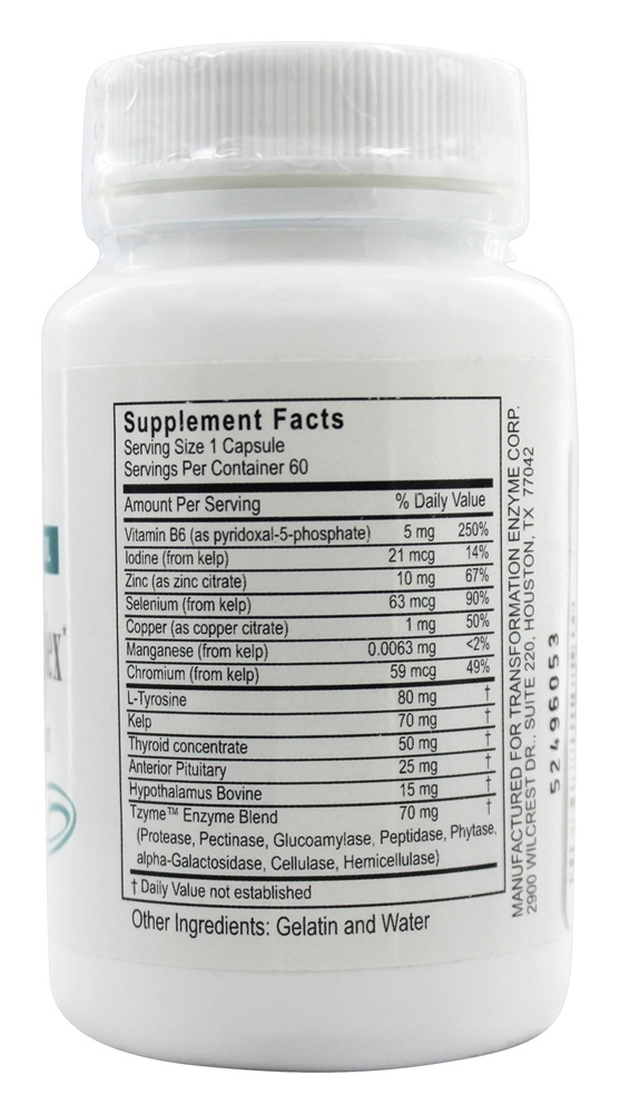 Complexo tireoidiano - Cápsulas 60 Transformation Enzymes - Imagem 2