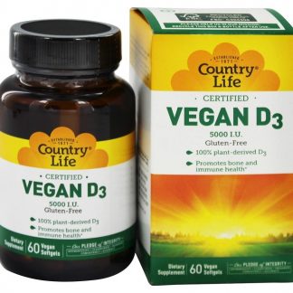 Vegana D3 5000 UI - 60 Cápsulas Vegetarianas Country Life