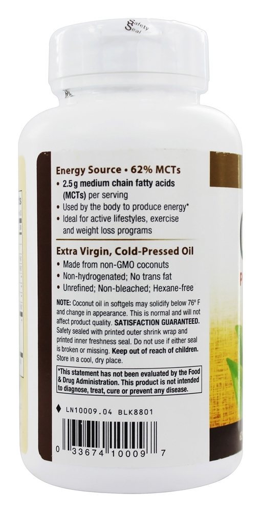 Óleo de coco 1000 mg. - 120 Softgels Nature's Way - Imagem 3