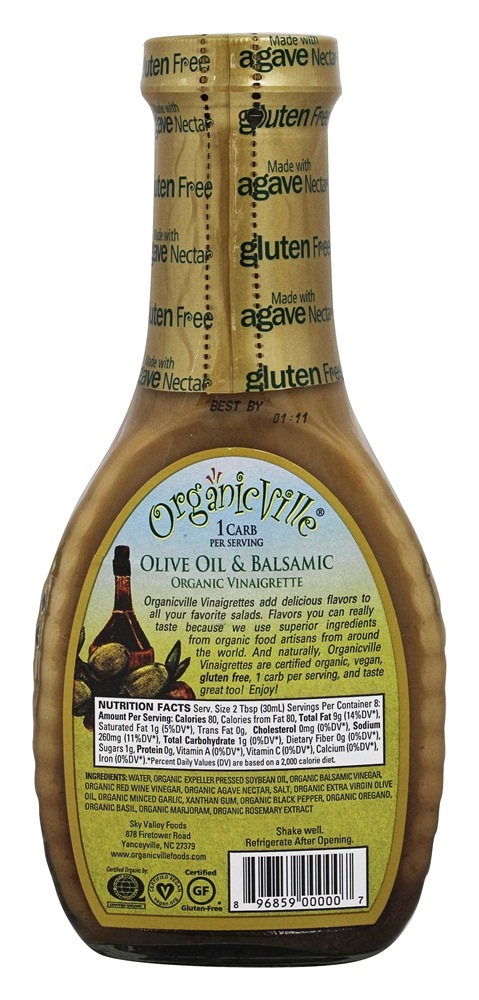 Azeite de vinagrete orgânico e balsâmico - 8 fl. oz. Organicville - Imagem 2