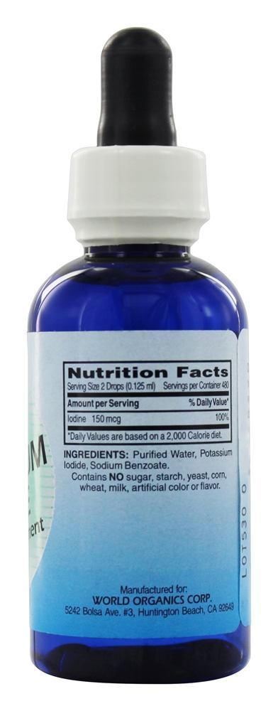 Iodeto de Potássio Líquido - 2 fl. oz. World Organic - Imagem 2