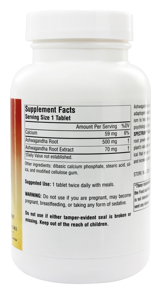 Full Spectrum Ashwagandha - 120 Tablet (s) Planetary Ayurvedics - Imagem 2