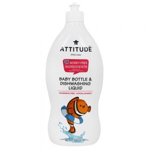 Pouco Entes Bebê Garrafa & Dishwash Líquido Fragrância Livre - 23.7 fl. oz. Attitude