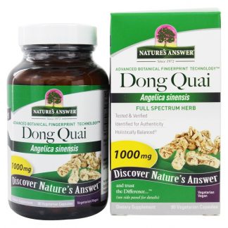 Suplemento de erva única raiz de Dong Quai - Cápsulas vegetarianas 90 Nature's Answer