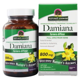 Damiana Folha único Erva Completar - Cápsulas vegetarianas 90 Nature's Answer