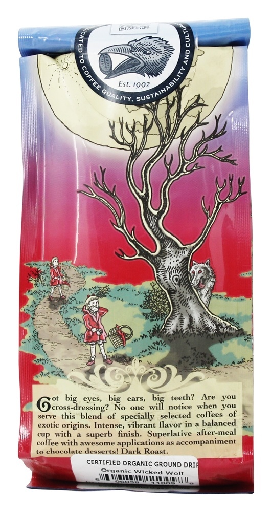 Café moído orgânico do lobo mau - 12 oz. Raven's Brew Coffee - Imagem 2