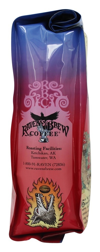 Café moído orgânico do lobo mau - 12 oz. Raven's Brew Coffee - Imagem 3