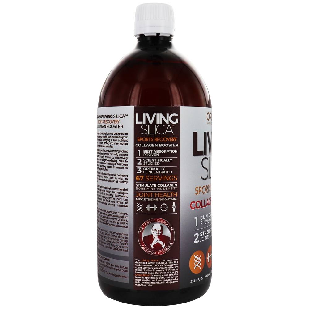 Living Silica Sports Recovery Líquido de reforço de colágeno - 33.85 oz. Orgono - Imagem 4