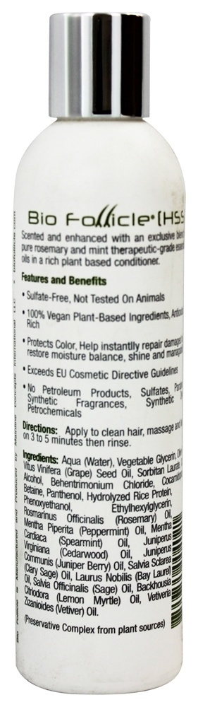 Sistema de suporte para cabelos Condicionador Vegano Sem Alecrim e Hortelã Sem Sulfato - 8 fl. oz. Bio Follicle - Imagem 2