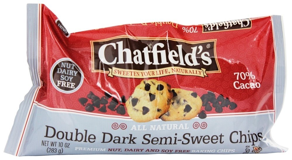 Chips de chocolate semi-doces escuros duplos - 10 oz. Chatfield's