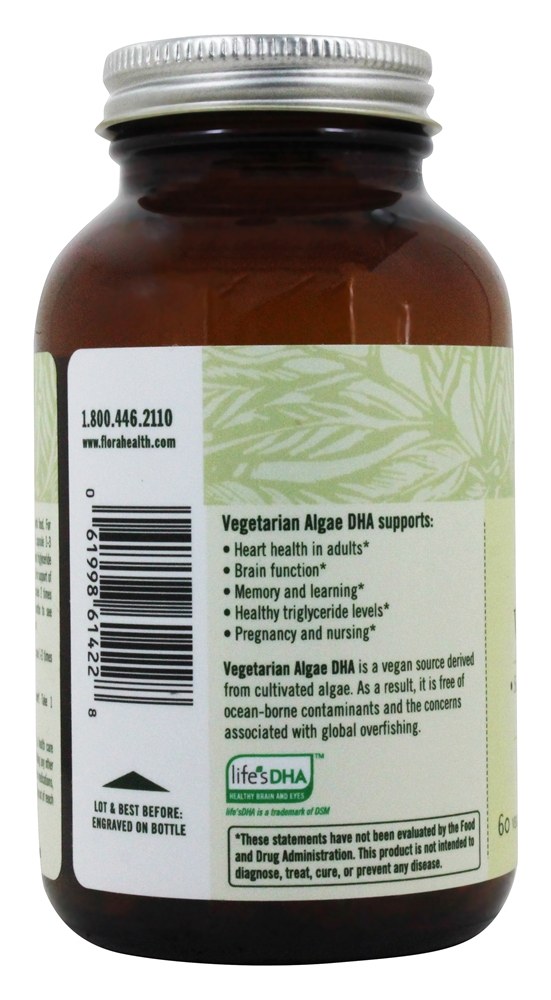 DHA Alga Vegetariana - 60 Cápsulas Vegetarianas Flora - Imagem 3
