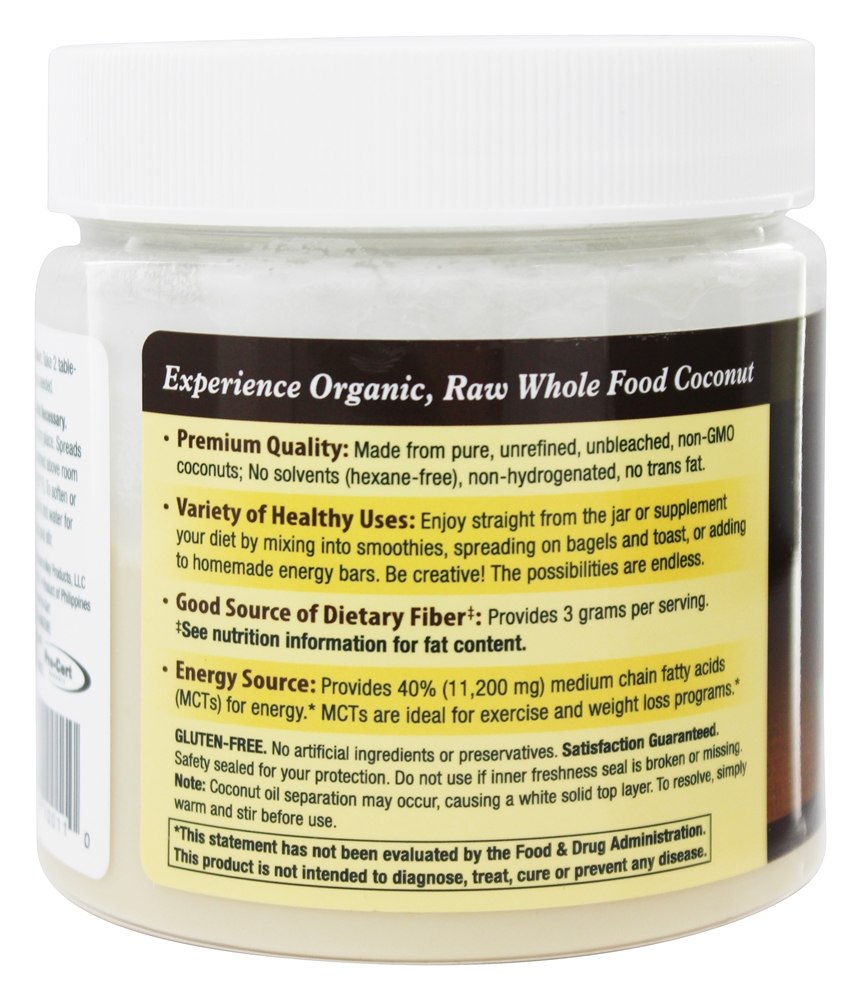 Pure orgânicos e coco integral não refinado de alimentos - 16 fl. oz. Nature's Way - Imagem 3