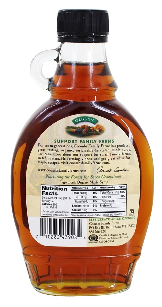 Xarope de Bordo Orgânico Grau A - 8 fl. oz. Coombs Family Farms - Imagem 2