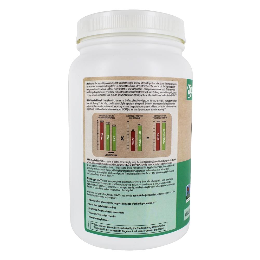 Alisar Vegetariano Elite Vegan Atuação Proteína Pó Chocolate ágata - 2.4 lbs. MRM - Imagem 3