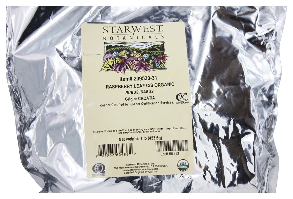 Folha Vermelha Framboesa C / S Orgânica - 1 lb. Starwest Botanicals - Imagem 2