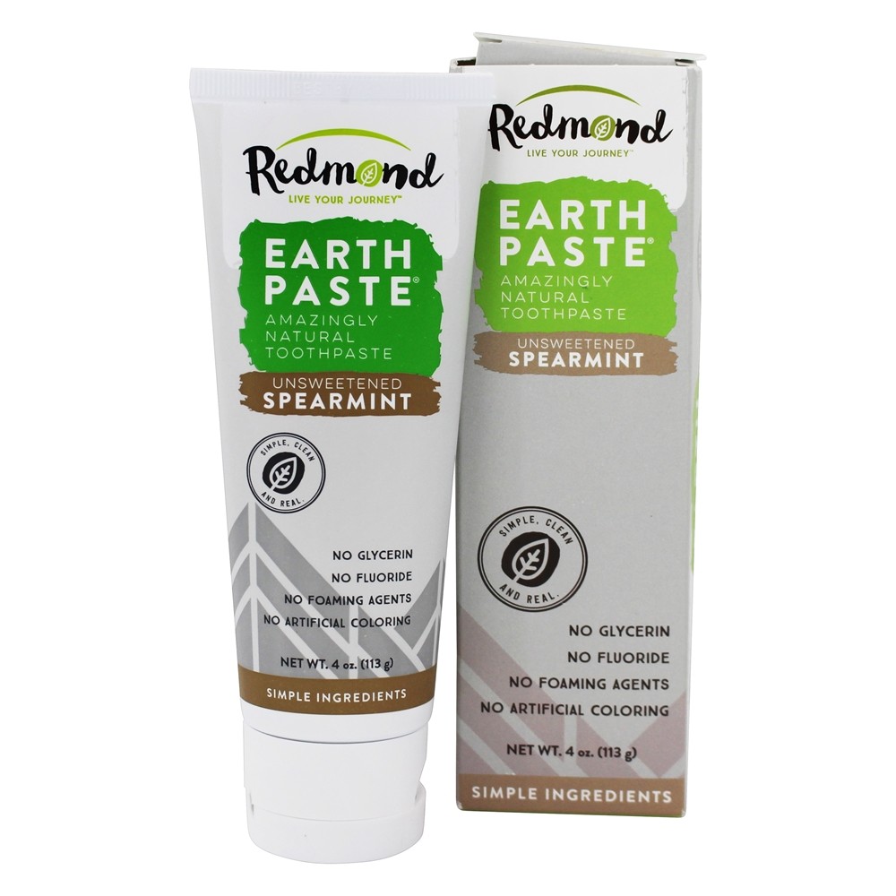 Pasta de rosto incrivelmente Natural Creme Dental Hortelã - 4 oz. Redmond Trading