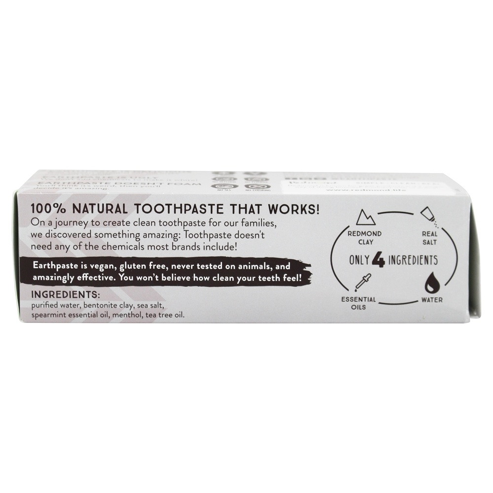 Pasta de rosto incrivelmente Natural Creme Dental Hortelã - 4 oz. Redmond Trading - Imagem 3