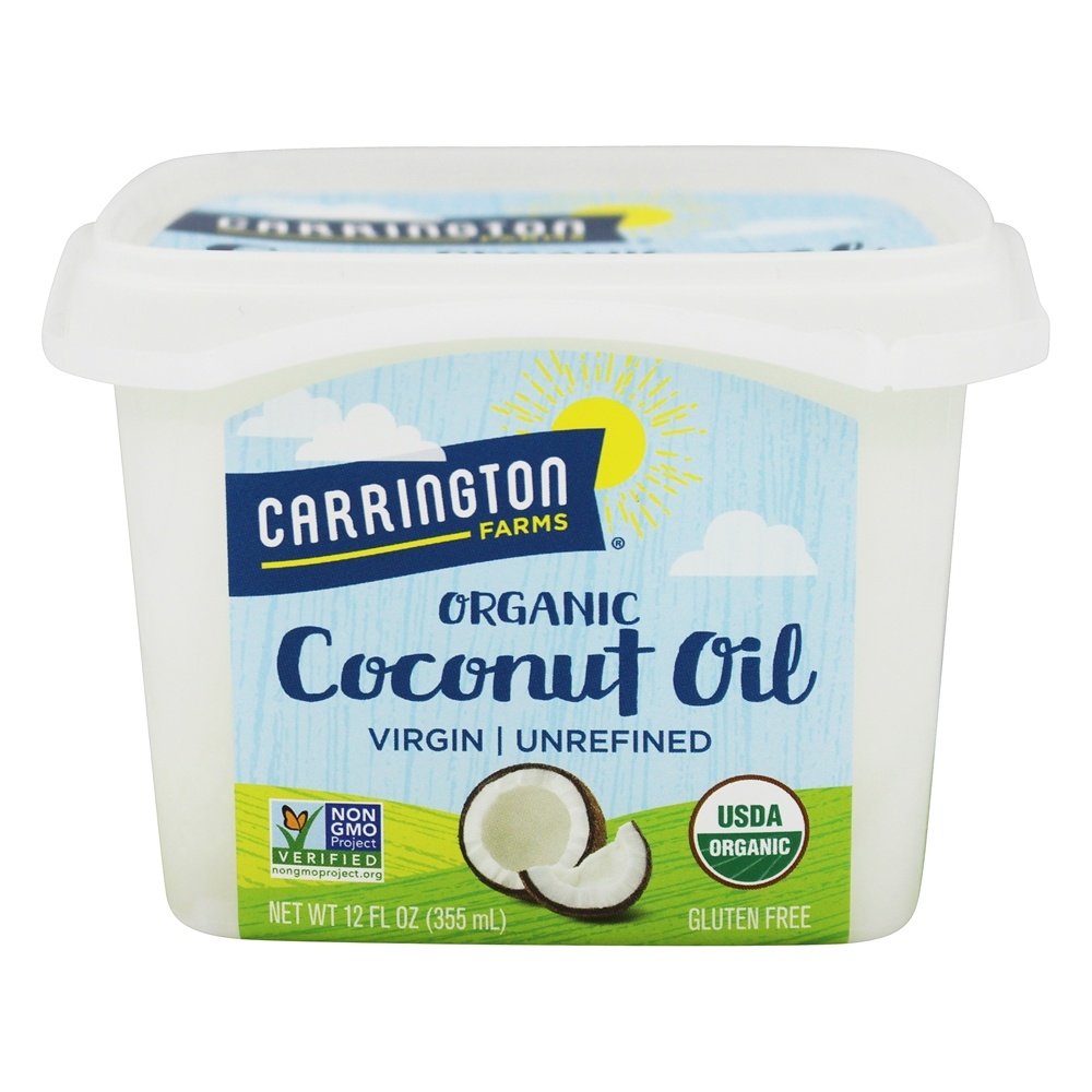 Banheira De Óleo De Coco Virgem Orgânica Não Refinada - 12 fl. oz. Carrington Farms