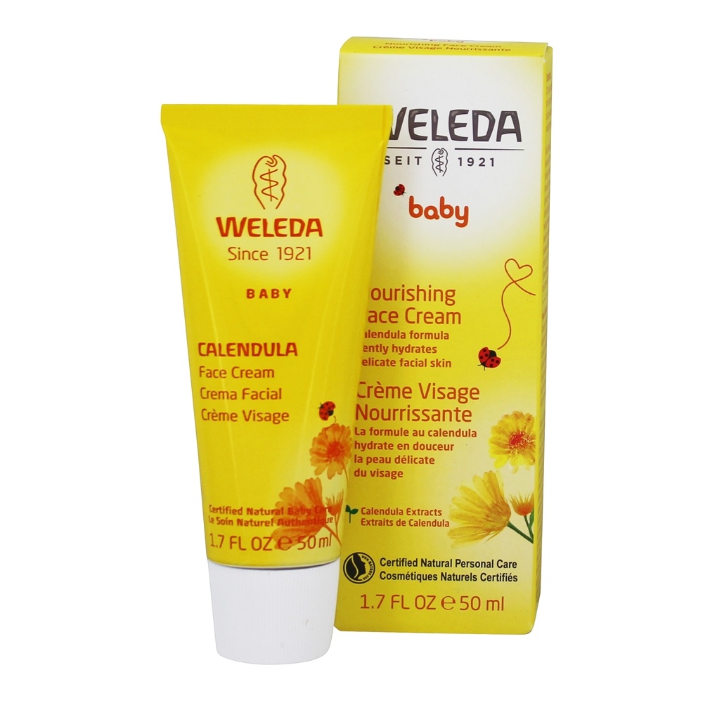 Extratos de Calêndula Creme para o Rosto Nutritivo para o Bebê - 1.7 fl. oz. Weleda