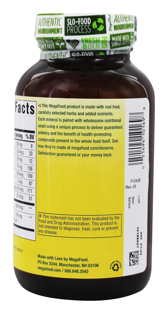 Equilibrado Minerais para Osso & Cardio Saúde Manutenção - 90 Tablets MegaFood - Imagem 3