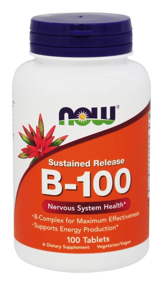 Liberação sustentada de B100 - 100 Tablets NOW Foods