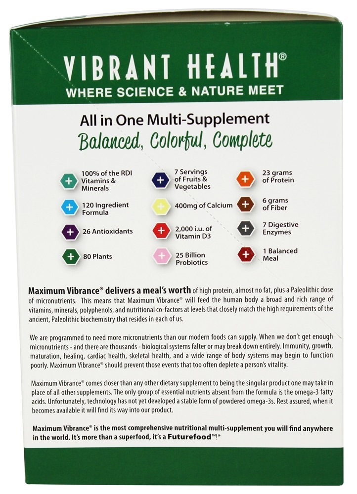 Pacotes de Vibração Máxima 10 - 8.29 oz. Vibrant Health - Imagem 3