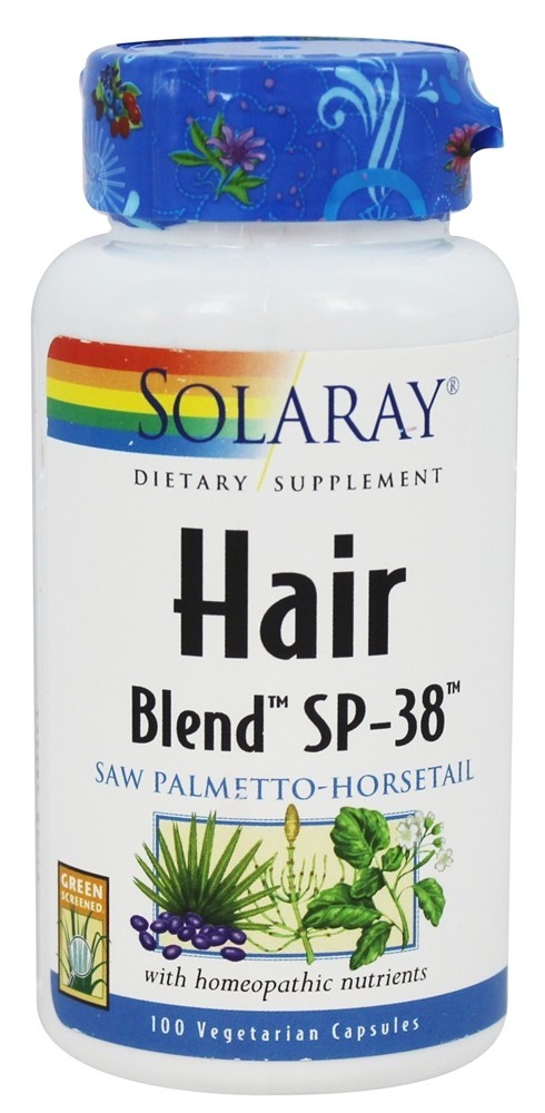 Mistura de Cabelo SP-38 - Cápsulas vegetarianas 100 Solaray