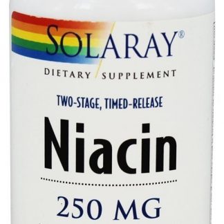 Niacina em Dois Estágios, Liberação Temporizada 250 mg. - Cápsulas vegetarianas 100 Solaray