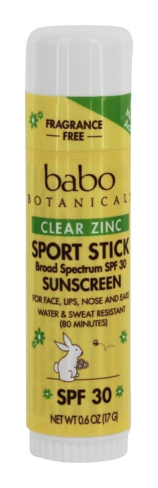 Limpar Zinco Esporte Vara Protetor solar Amplo Spectrum Fragrância Livre 30 SPF - 0.6 fl. oz. Babo Botanicals