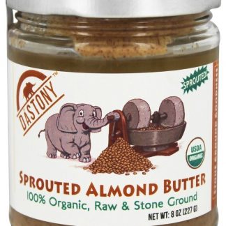 100 % de manteiga de amêndoa orgânica germinada - 8 oz. Dastony