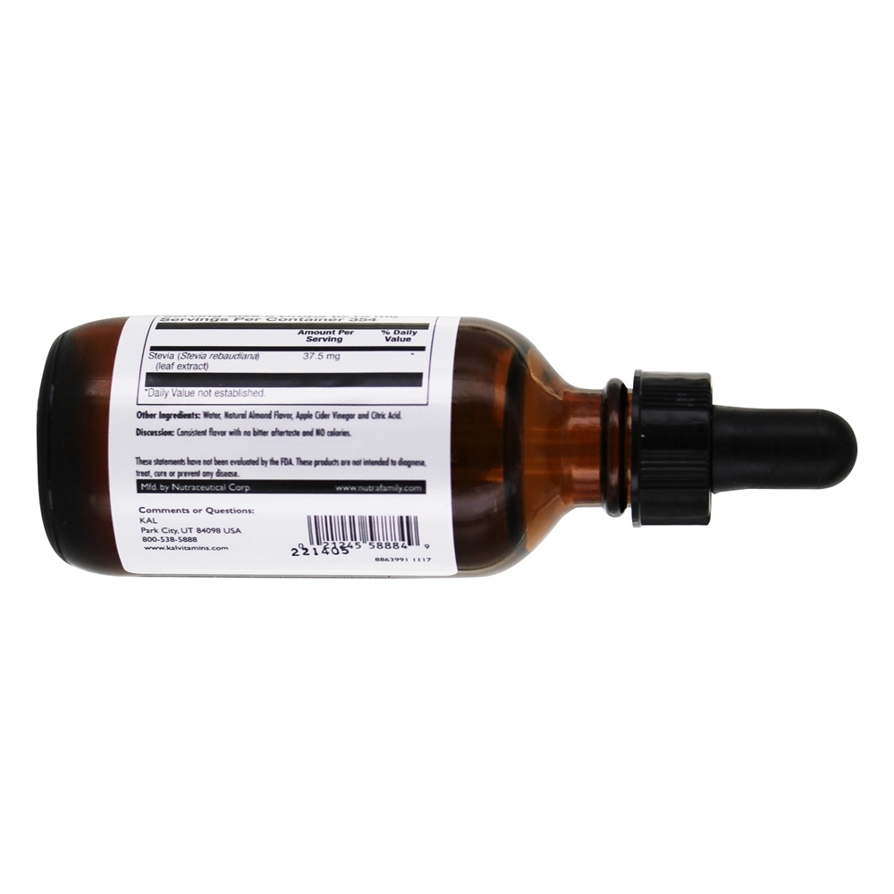 Claro Amêndoa Natural Stevia Liquid Extract - 1.8 fl. oz. Kal - Imagem 3
