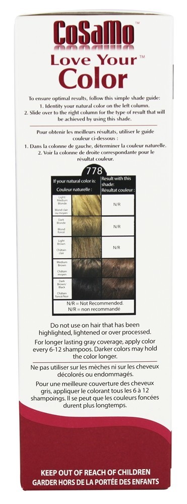 Amor Sua Cor Não-Permanente Cabelo Cor 778 Médio Dourado Marrom - 3 fl. oz. CoSaMo - Imagem 6