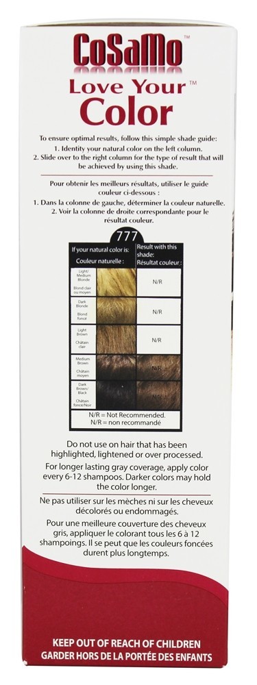 Amor Sua Cor Não-Permanente Cabelo Cor 777 Médio Cinza Marrom - 3 fl. oz. CoSaMo - Imagem 6