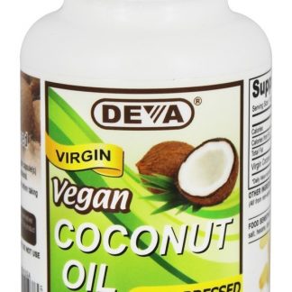 Óleo De Coco Virgem Vegano - 90 Tampas veganas Deva Nutrition